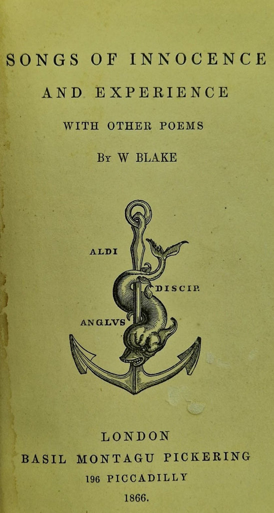 Songs of Innocence and Experience with other poems by W. Blake