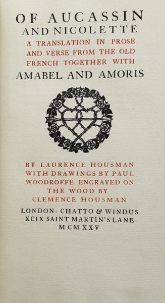 Of Aucassin and Nicolette: