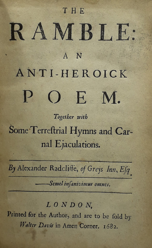 The Ramble: An Anti-Heroick Poem