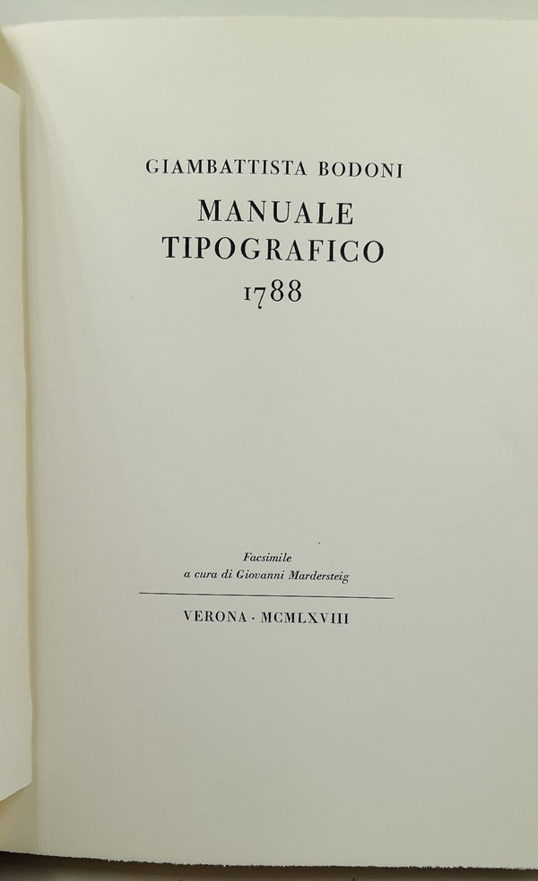 Manuale Tipografico.